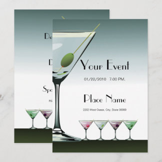Invitación a la fiesta de cócteles Martini