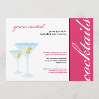 Invitación a la fiesta de cócteles Martini Glasses
