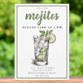 Invitación a la fiesta de cócteles Mojito