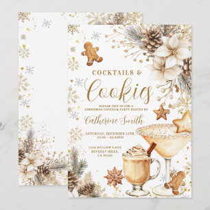 Invitación a la fiesta de cócteles y galletas de m