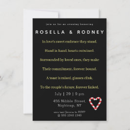 Invitación a la fiesta de compromiso Candy Cane Va