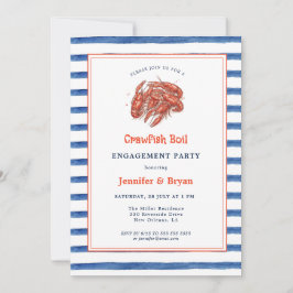 Invitación a la fiesta de compromiso Casual Crawfi