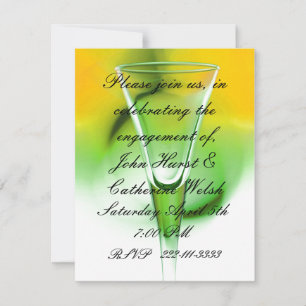 Invitación a la fiesta de compromiso colorida