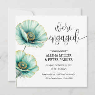 Invitación a la Fiesta de Compromiso con Acuarela