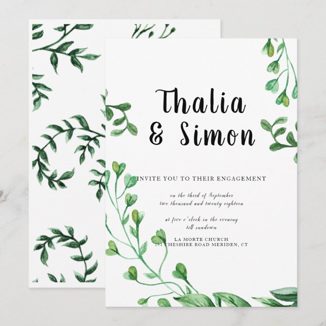 Invitación a la fiesta de compromiso con la energí (Anverso / Reverso)