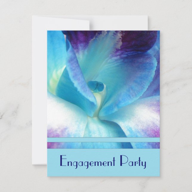 Invitación a la fiesta de compromiso con la orquíd (Anverso)