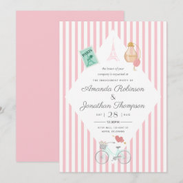 Invitación a la fiesta de compromiso con tema de P
