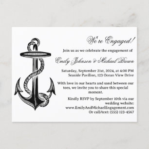 Invitación a la Fiesta de Compromiso con Tema Náut