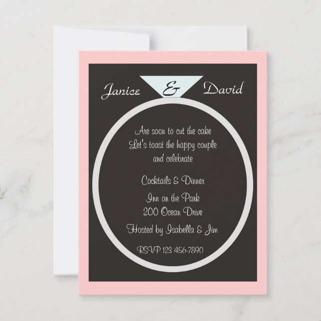 Invitación a la fiesta de compromiso contemporáneo (Anverso)