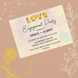Invitación a la fiesta de compromiso de amor de am