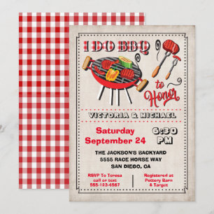 Invitación a la fiesta de compromiso de barbacoa