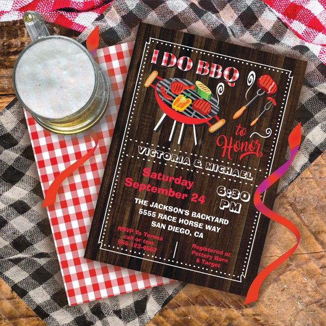 Invitación a la fiesta de compromiso de barbacoa (Subido por el creador)