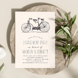 Invitación a la fiesta de compromiso de bicicletas