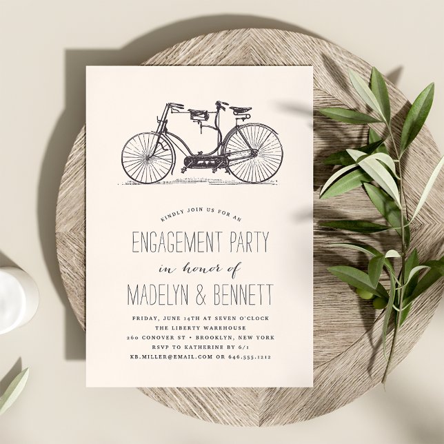 Invitación a la fiesta de compromiso de bicicletas (Subido por el creador)