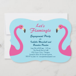 Invitación a la fiesta de compromiso de Blue Flami