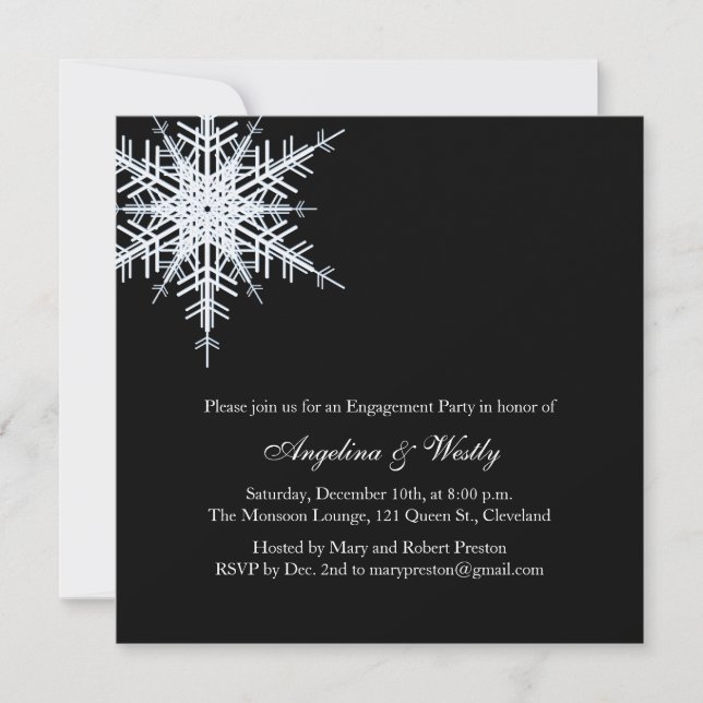 Invitación a la fiesta de compromiso de boda de in (Anverso)