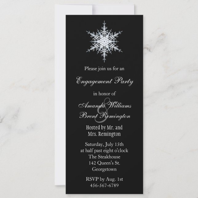 Invitación a la fiesta de compromiso de boda de in (Anverso)