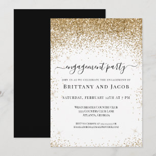 Invitación a la fiesta de compromiso de Boda Purpu