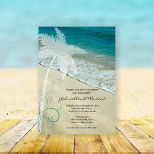 Invitación a la fiesta de compromiso de bodas en p
