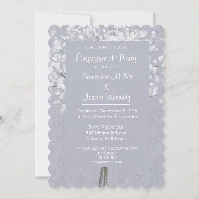 Invitación a la fiesta de compromiso de Bouquet fl (Anverso)