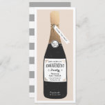 Invitación a la fiesta de compromiso de burbujas<br><div class="desc">La fiesta de compromiso invita al diseño de Shelby Allison con una falsa botella de champán envuelta en Relieve metalizado de oro que se puede personalizar con tu texto.</div>