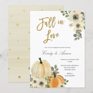Invitación a la fiesta de compromiso de calabaza d