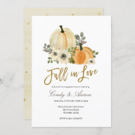 Invitación a la fiesta de compromiso de calabaza d
