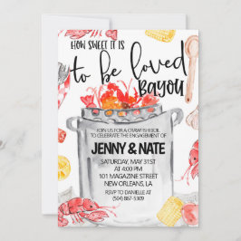 Invitación a la fiesta de compromiso de cangrejos