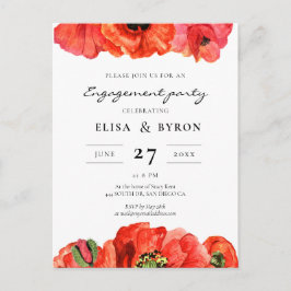 Invitación a la fiesta de compromiso de color acuá