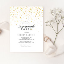 Invitación a la fiesta de compromiso de Confetti G