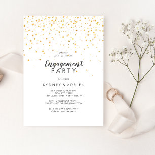 Invitación a la fiesta de compromiso de Confetti G