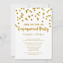 Invitación a la fiesta de compromiso de Confetti G