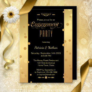 Invitación a la fiesta de compromiso de Confetti N