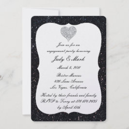Invitación a la fiesta de compromiso de corazón de