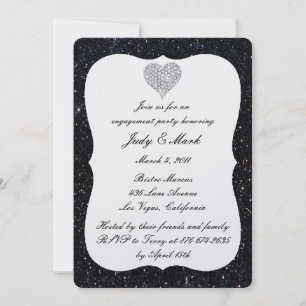 Invitación a la fiesta de compromiso de corazón de