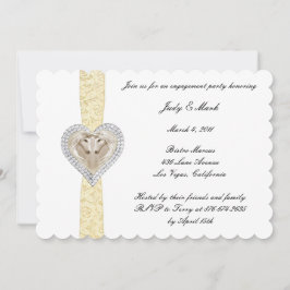 Invitación a la fiesta de compromiso de encaje ama