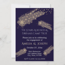 Invitación a la fiesta de compromiso de Estrellas