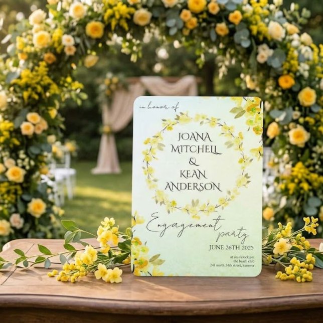 Invitación a la fiesta de compromiso de flor de ce (Subido por el creador)