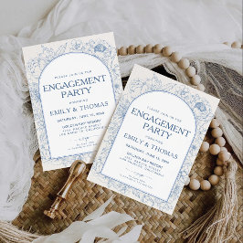 Invitación a la fiesta de compromiso de Floral Chi