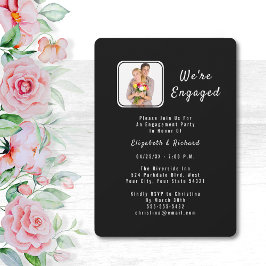 Invitación a la fiesta de compromiso de fotografía