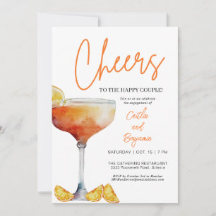 Invitación a la fiesta de compromiso de fun Cheers