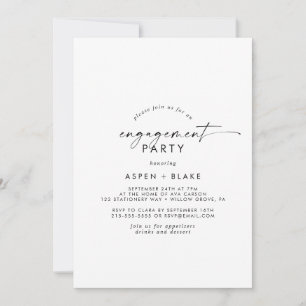 Invitación a la fiesta de compromiso de guiones mo