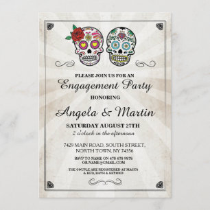 Invitación a la fiesta de compromiso de Halloween 