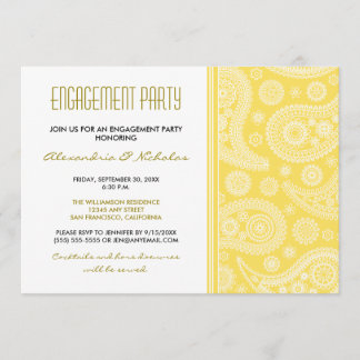 Invitación a la fiesta de compromiso de Henna Pais