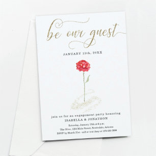 Invitación a la fiesta de compromiso de La Bella y