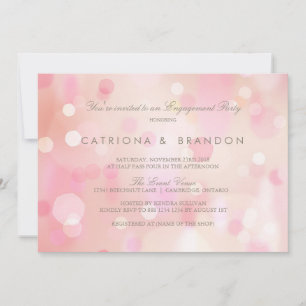 Invitación a la fiesta de compromiso de las luces