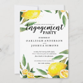 Invitación a la fiesta de compromiso de limón y ho