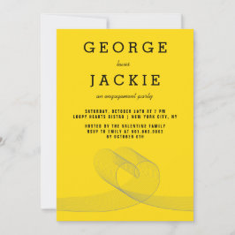 Invitación a la fiesta de compromiso de líneas de 