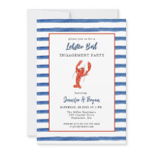 Invitación a la fiesta de compromiso de Lobster Bo