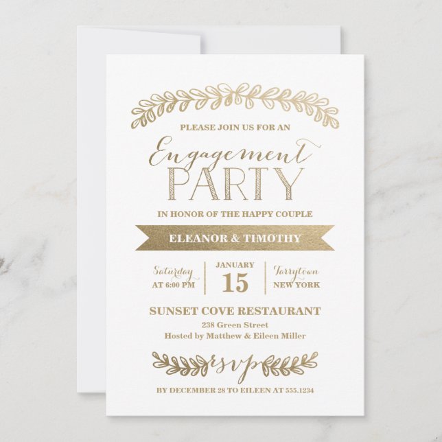 Invitación a la fiesta de compromiso de los laurea (Anverso)